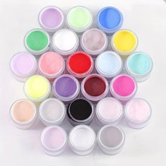 24 Colors Acrylic Nail Powder Set for 3D Manicure Extension