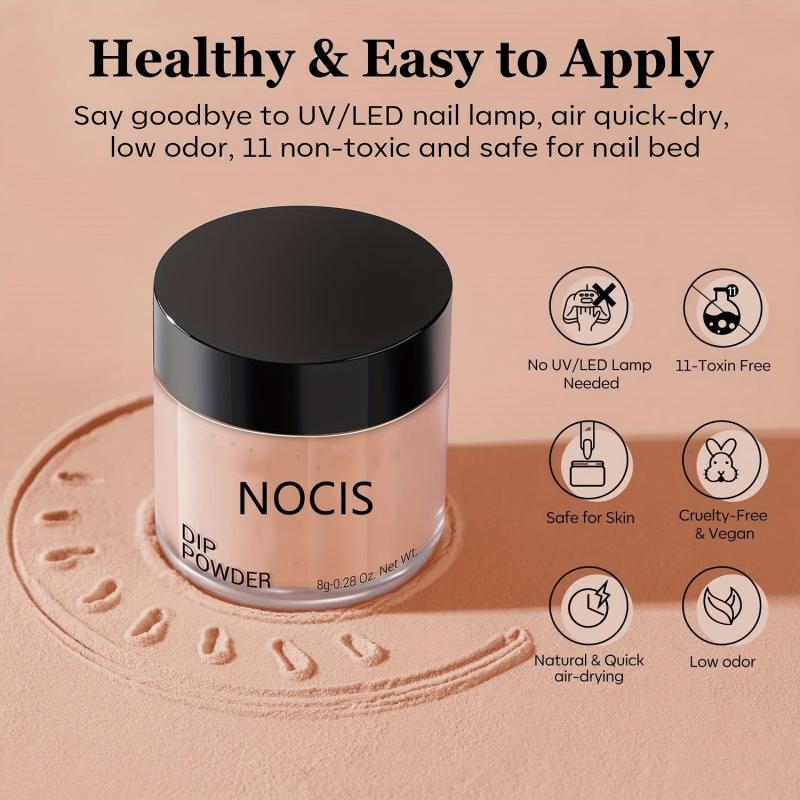 Dip Powder Nail Kit Starter Set with 4 Colors Nude Brown Acrylic
