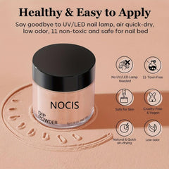 Dip Powder Nail Kit Starter Set with 4 Colors Nude Brown Acrylic