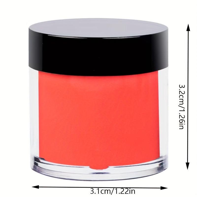 9 Colors Neon Pigment Powder 10ml for Nail Glitter, Extensions, Carving