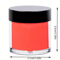 9 Colors Neon Pigment Powder 10ml for Nail Glitter, Extensions, Carving