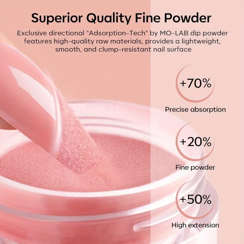 Nude Pink Glitter Dip Powder Nail Kit for Beginners with Base Coat and Activator