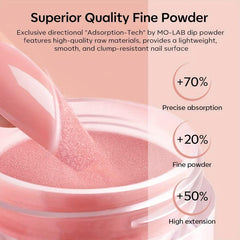 Nude Pink Glitter Dip Powder Nail Kit for Beginners with Base Coat and Activator