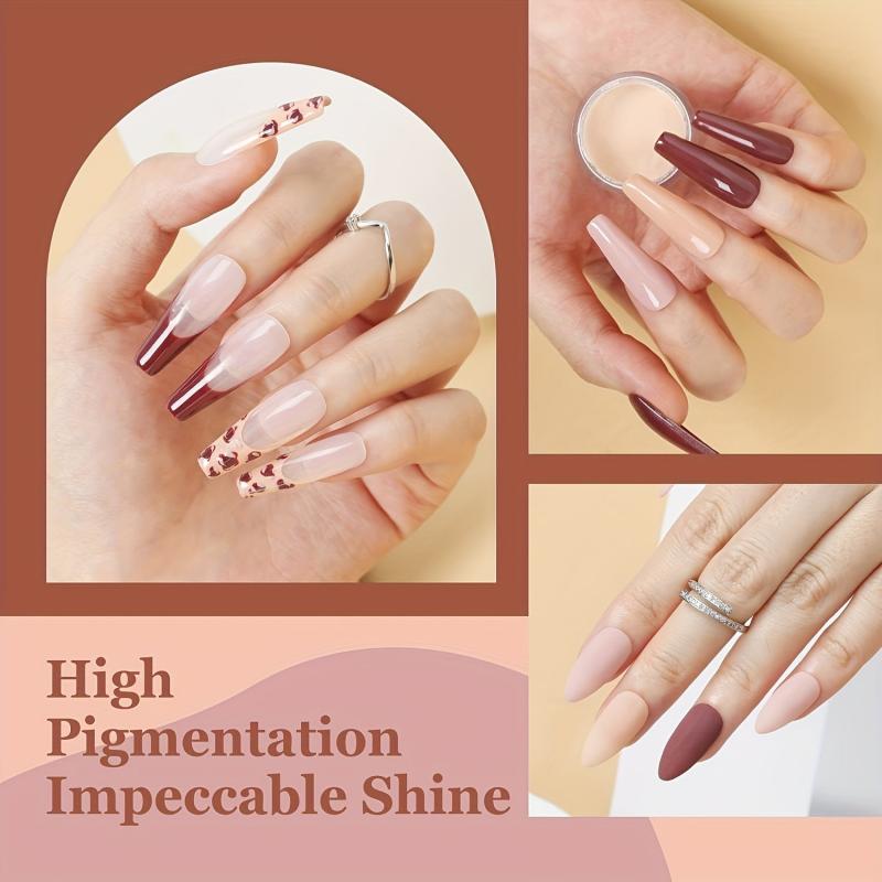 Dip Powder Nail Kit Brown Acrylic Dipping System