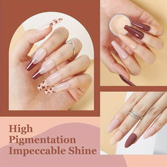 Dip Powder Nail Kit Brown Acrylic Dipping System