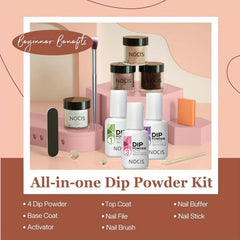 Dip Powder Nail Kit Brown Acrylic Dipping System