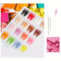 Dip Nail Powder Kit 16 Colors Metallic Mirror Effect Aurora Chameleon Pigment