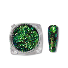 Nail Flakes Iridescent Glitter Holographic Foils For Nails