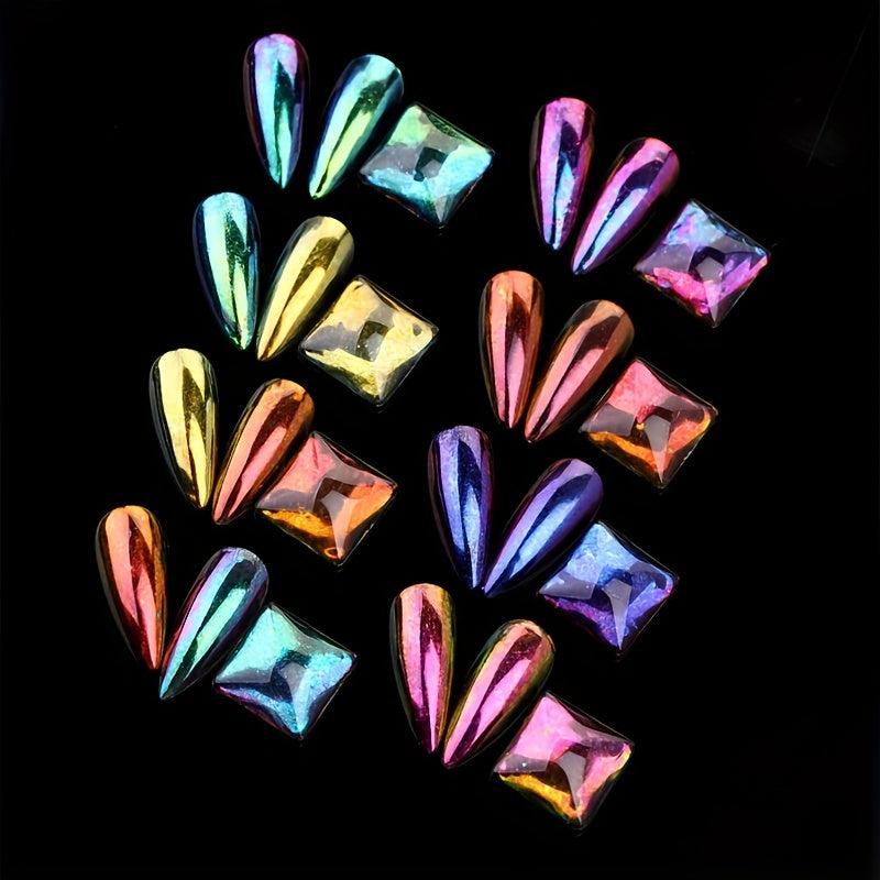 Nail Flakes Iridescent Glitter Holographic Foils For Nails