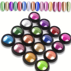 20 Colors Holographic Laser Nail Art Powder - Create Mirror Effect