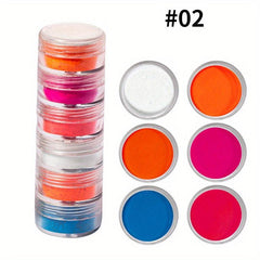 Neon Nail Art Pigment Powder Glitter Eyeshadow Makeup Tool