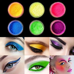 Neon Nail Art Pigment Powder Glitter Eyeshadow Makeup Tool