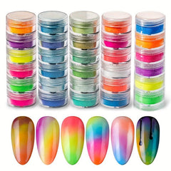 Neon Nail Art Pigment Powder Glitter Eyeshadow Makeup Tool