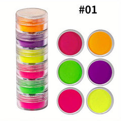 Neon Nail Art Pigment Powder Glitter Eyeshadow Makeup Tool