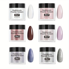 6pcs Set 5 08 Cm 1 Soak Off Powder Acrylic Powder Set Nail Set