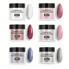6pcs Set 5 08 Cm 1 Soak Off Powder Acrylic Powder Set Nail Set