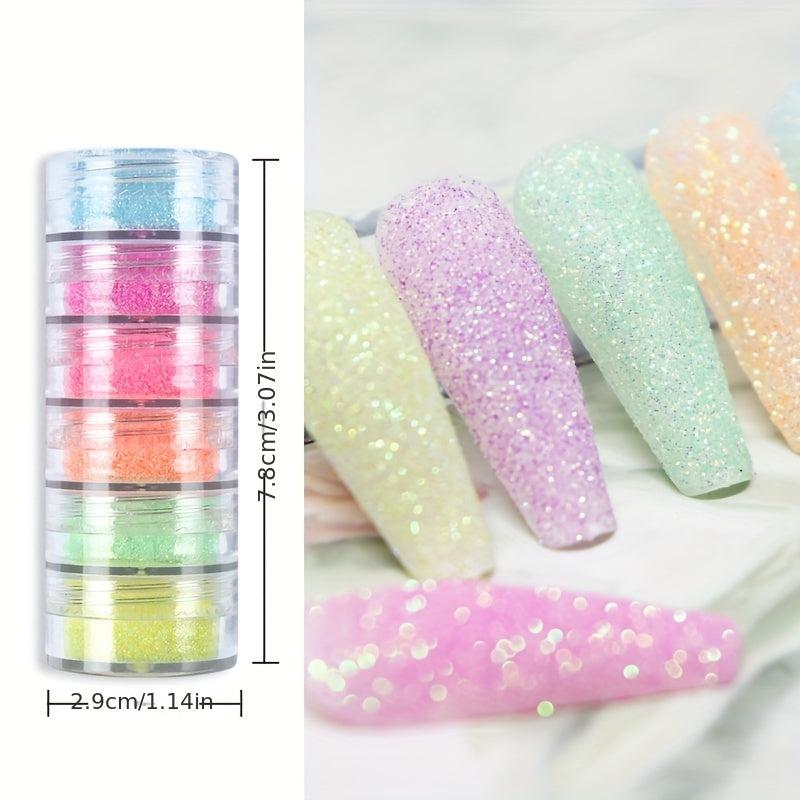 Winter Glitter Sweater Powder Nail Kit with Colored Woolen Powder