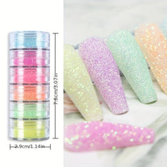 Winter Glitter Sweater Powder Nail Kit with Colored Woolen Powder