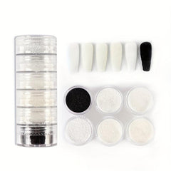 Winter Glitter Sweater Powder Nail Kit with Colored Woolen Powder