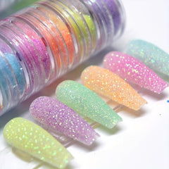 Winter Glitter Sweater Powder Nail Kit with Colored Woolen Powder