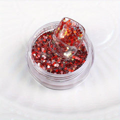 Holographic Nail Glitter Hexagon Flakes Sequins Mix