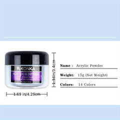 15g Acrylic Powder Nail Extension Polymer Crystal Dipping DIY Nail Art
