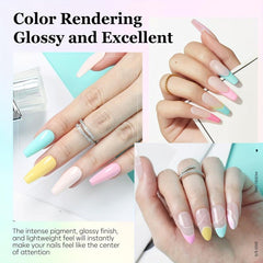 Nail Dip Powder Starter Kit Macaron Spring Colors Basic Liquid Set