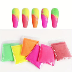 10g Fluorescent Nail Glitter Powder for Nail Art & Festivals