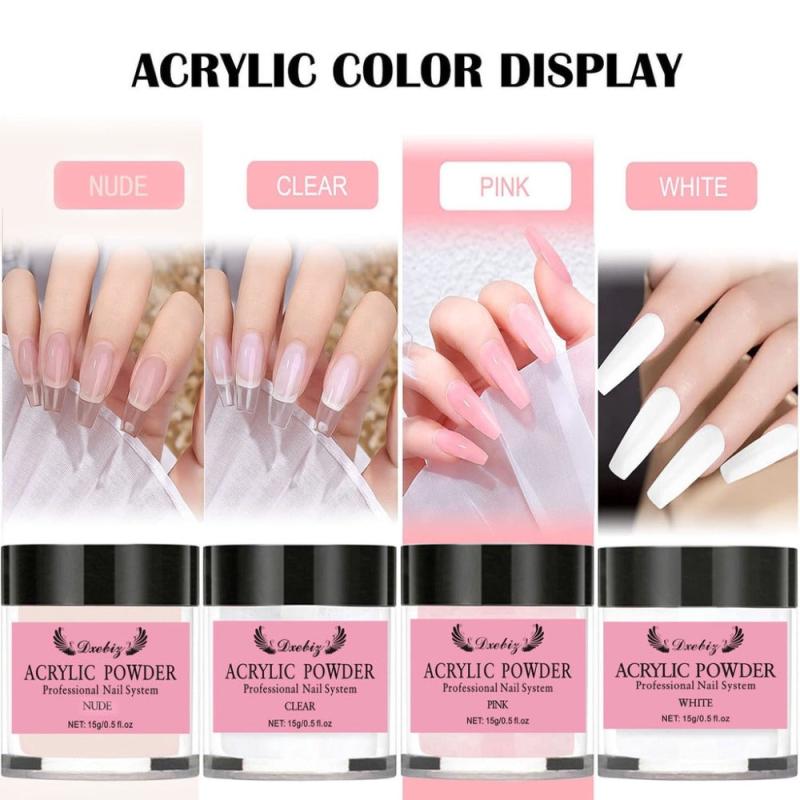 15G Acrylic Powder French Manicure Nail Extension
