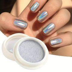 Holographic Nail Powder with Glitter Metallic Effect Gel Polish