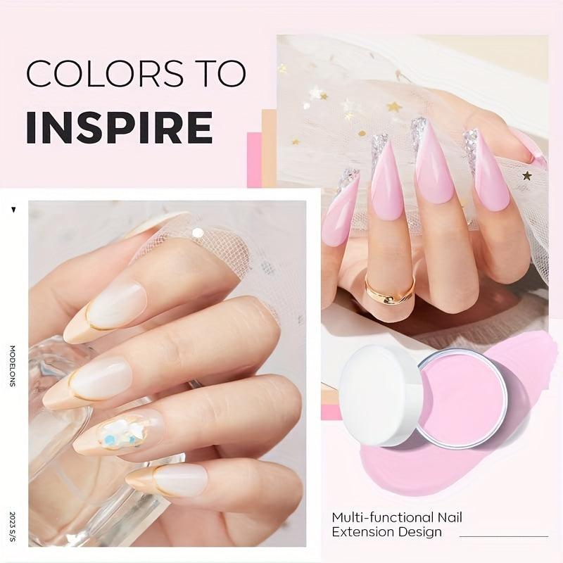 Clear Jelly Nude Nail Acrylic Powder Cream Pink Nude Nail Acrylic Powder