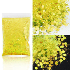 50G Bag Holographic Mixed Hexagon Glitter Sequins Sparkly Flakes for DIY Craft