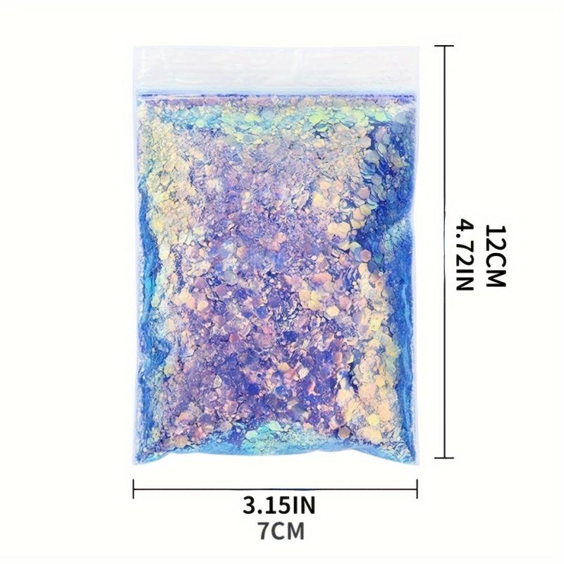 50G Bag Holographic Mixed Hexagon Glitter Sequins Sparkly Flakes for DIY Craft