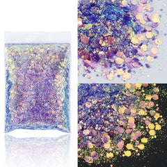 50G Bag Holographic Mixed Hexagon Glitter Sequins Sparkly Flakes for DIY Craft
