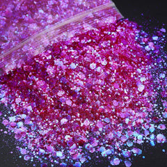 50G Bag Holographic Mixed Hexagon Glitter Sequins Sparkly Flakes for DIY Craft