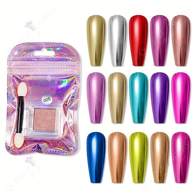 Magic Mirror Powder Glass Fine Flash Titanium Golden Powder Chameleon Nail Paint