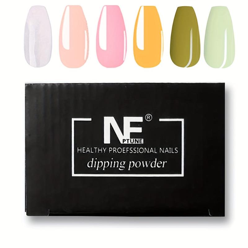 6pcs Nail Dipping Powder Set for Stunning Nail Art DIY