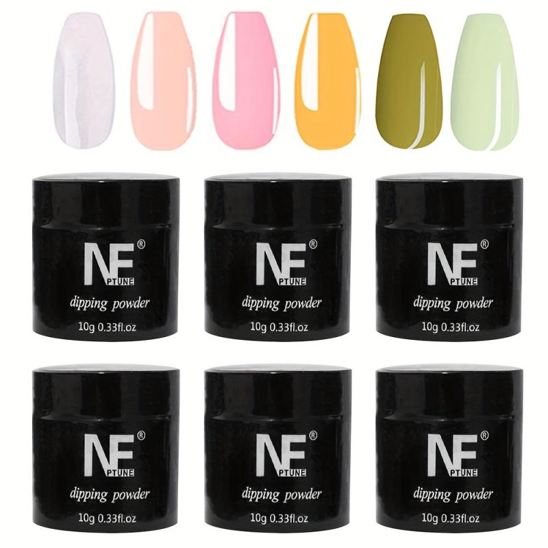 6pcs Nail Dipping Powder Set for Stunning Nail Art DIY