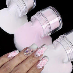 20g Acrylic Powder 3 Colors Crystal Powder Acrylic Nail Extension Carving