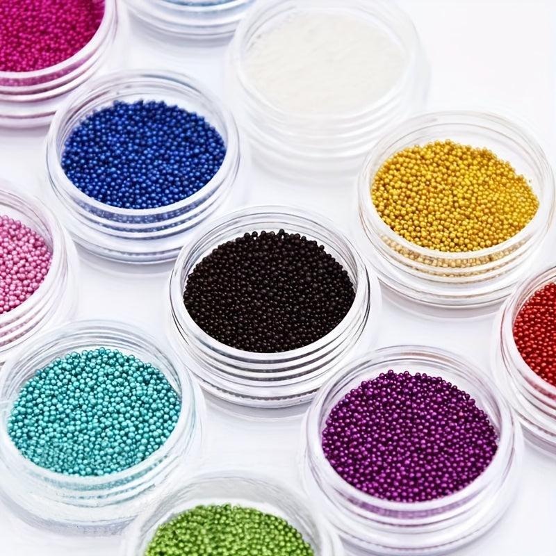 Glass Bubble Beads Micro Caviar Beads Candy Bubble Beads Tiny Glass Beads
