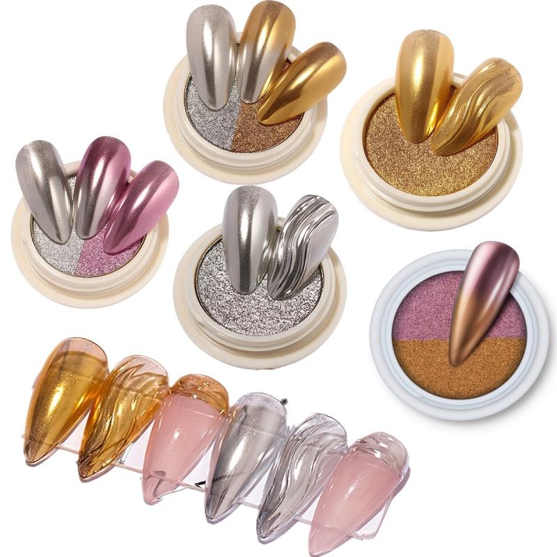 Magic Mirror Powder Golden/Silvery Nail Decoration