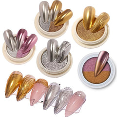 Magic Mirror Powder Golden/Silvery Nail Decoration