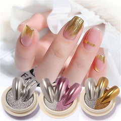 Magic Mirror Powder Golden/Silvery Nail Decoration