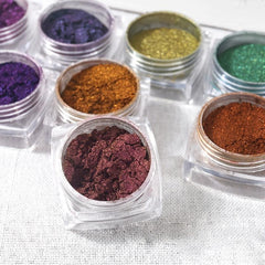Purple Pink Golden Mirror Nail Tips Glitter Powder for Nail Art