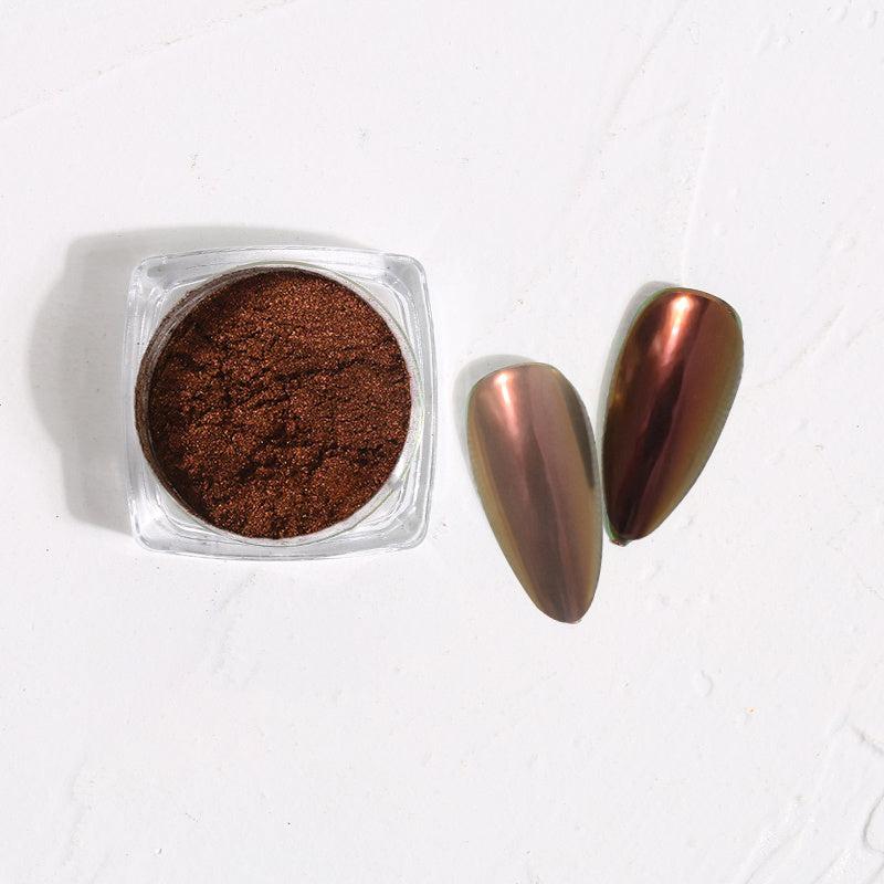 Purple Pink Golden Mirror Nail Tips Glitter Powder for Nail Art