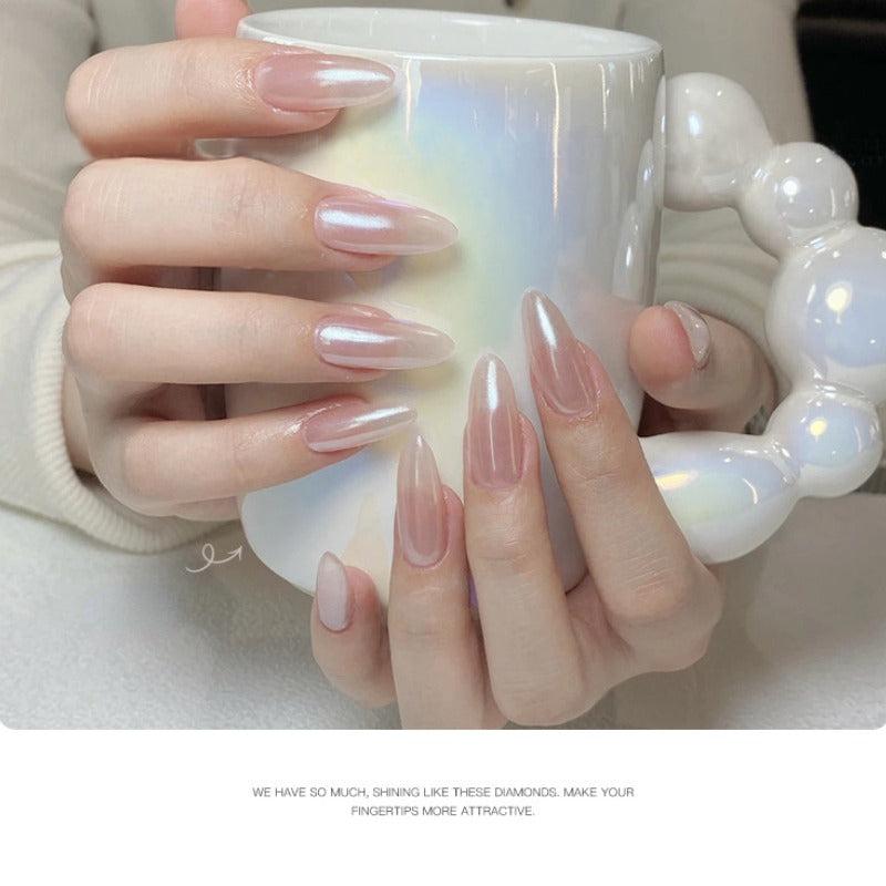 Bright Silver Mirror Powder Nail Plate Decorative Fairy Moonlight Powder