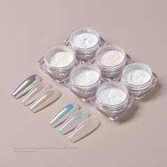 Bright Silver Mirror Powder Nail Plate Decorative Fairy Moonlight Powder