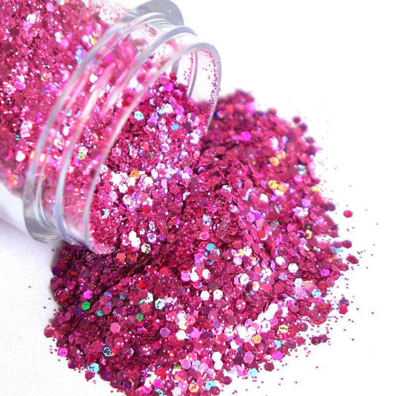 Holographic Nail Glitter Powder 0.2mm 1mm Hexagon Sequins Silver Nail Art