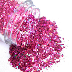 Holographic Nail Glitter Powder 0.2mm 1mm Hexagon Sequins Silver Nail Art