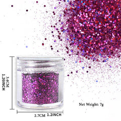 Holographic Nail Glitter Powder 0.2mm 1mm Hexagon Sequins Silver Nail Art
